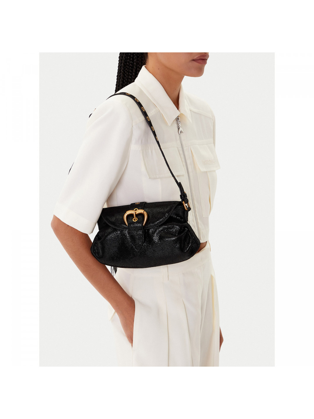 Kabelka PINKO Jolene Shoulder Mini PE 25 PLTT 102802 A27K Černá